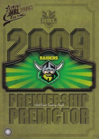 2009 NRL Classic Premiership Predictor - PC03 Canberra Raiders