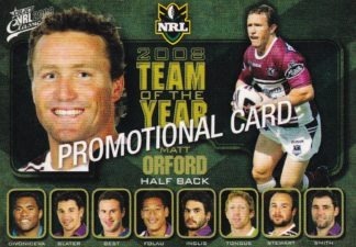 2009 NRL Classic Promotional Card - TY05 Matt Orford Manly Sea Eagles