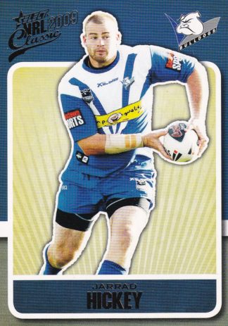2009 NRL Classic Common Card - Base 023 Jarrad Hickey Canterbury Bulldogs