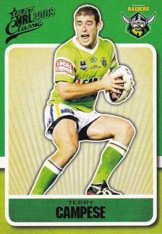 2009 NRL Classic Common Card - Base 029 Terry Campese Canberra Raiders