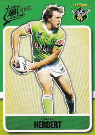 2009 NRL Classic Common Card - Base 032 Marc Herbert Canberra Raiders