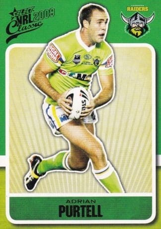 2009 NRL Classic Common Card - Base 033 Adrian Purtell Canberra Raiders