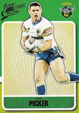 2009 NRL Classic Common Card - Base 035 Joe Picker Canberra Raiders