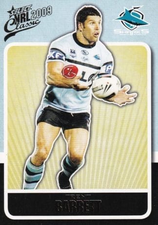 2009 NRL Classic Common Card - Base 041 Trent Barrett Cronulla Sharks