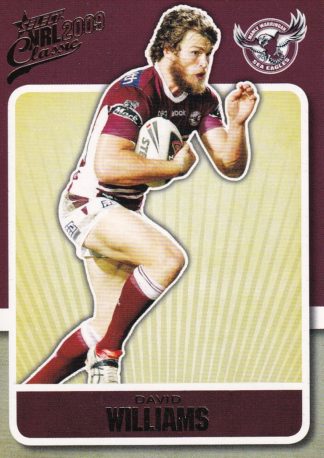 2009 NRL Classic Common Card - Base 074 David Williams Manly Sea Eagles