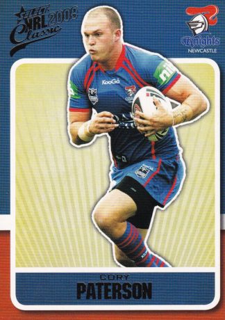 2009 NRL Classic Common Card - Base 097 Cory Paterson Newcastle Knights