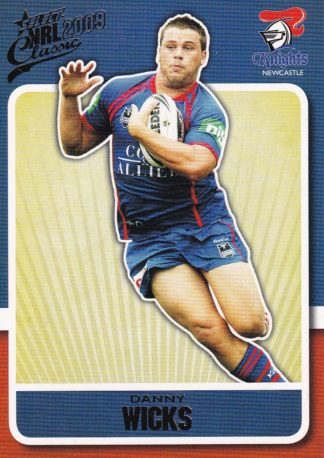 2009 NRL Classic Common Card - Base 098 Danny Wicks Newcastle Knights