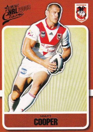 2009 NRL Classic Common Card - Base 138 Matt Cooper St George Dragons