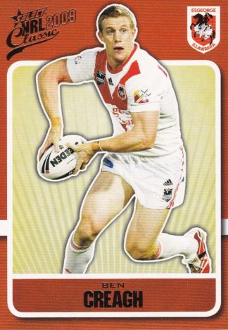 2009 NRL Classic Common Card - Base 140 Ben Creagh St George Dragons