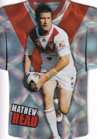 2009 NRL Classic Holofoil Jersey - JDC72 Mathew Head St George Dragons