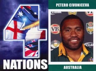 2009 RL Cardz Four Nations - Card 01 Petero Civoniceva Australia