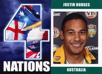2009 RL Cardz Four Nations - Card 06 Justin Hodges Australia