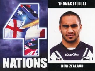 2009 RL Cardz Four Nations - Card 34 Thomas Leuluai New Zealand