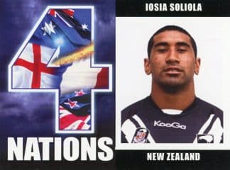 2009 RL Cardz Four Nations - Card 41 Iosia Soliola New Zealand