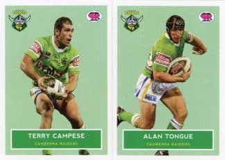 2009 NRL Scanlens Retro Team Set - Canberra Raiders Terry Campese & Alan Tongue