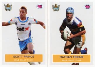 2009 NRL Scanlens Retro Team Set - Gold Coast Titans Scott Prince & Nathan Friend