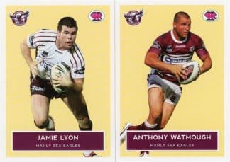 2009 NRL Scanlens Retro Team Set - Manly Sea Eagles Jamie Lyon & Anthony Watmough