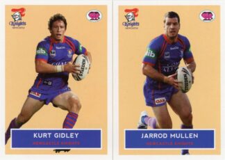 2009 NRL Scanlens Retro Team Set - Newcastle Knights Kurt Gidley & Jarrod Mullen