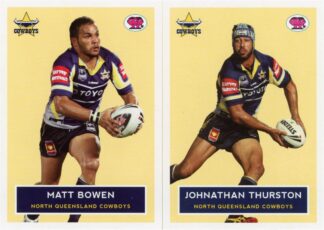 2009 NRL Scanlens Retro Team Set - North QLD Cowboys Matt Bowen & Johnathan Thurston