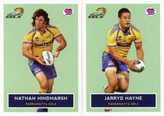 2009 NRL Scanlens Retro Team Set - Parramatta Eels Nathan Hindmarsh & Jarryd Hayne