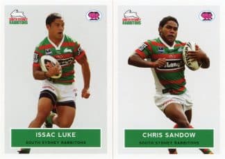 2009 NRL Scanlens Retro Team Set - South Sydney Rabbitohs Issac Luke & Chris Sandow