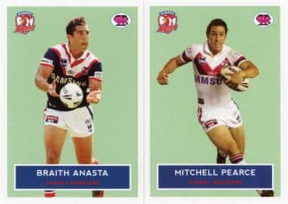 2009 NRL Scanlens Retro Team Set - Sydney Roosters Braith Anasta & Mitchell Pearce