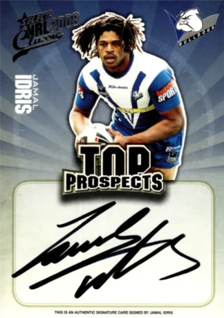 2009 NRL Classic Top Prospects Signature - TP02 Jamal Idris Canterbury Bulldogs