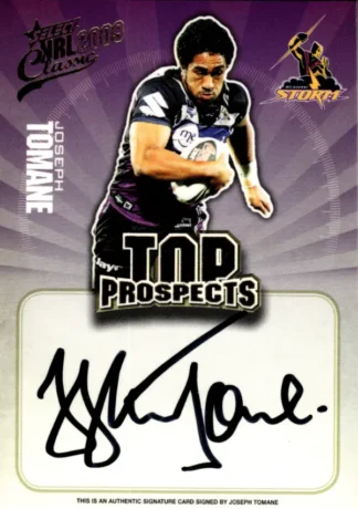2009 NRL Classic Top Prospects Signature - TP07 Joseph Tomane Melbourne Storm