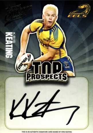 2009 NRL Classic Top Prospects Signature - TP10 Kris Keating Parramatta Eels