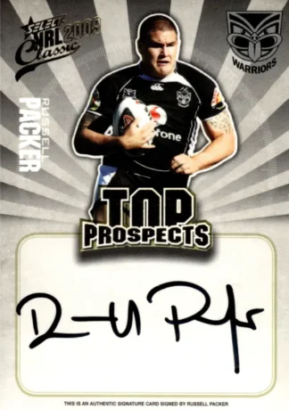 2009 NRL Classic Top Prospects Signature - TP15 Russell Packer Warriors