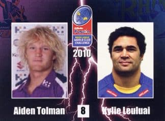 2010 World Cup Challenge - Card 08 Aiden Tolman & Kylie Leuluai