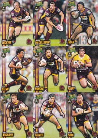2010 NRL Champions Base Team Set - Brisbane Broncos