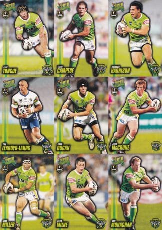 2010 NRL Champions Base Team Set - Canberra Raiders