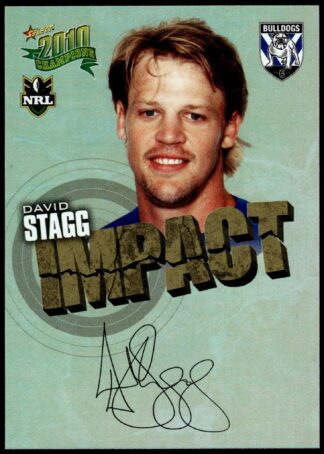 2010 NRL Champions Impact Signature - IS05 David Stagg Canterbury Bulldogs
