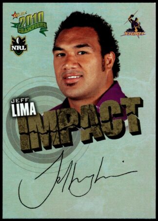 2010 NRL Champions Impact Signature - IS26 Jeff Lima Melbourne Storm
