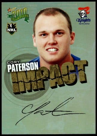 2010 NRL Champions Impact Signature - IS30 Cory Paterson Newcastle Knights