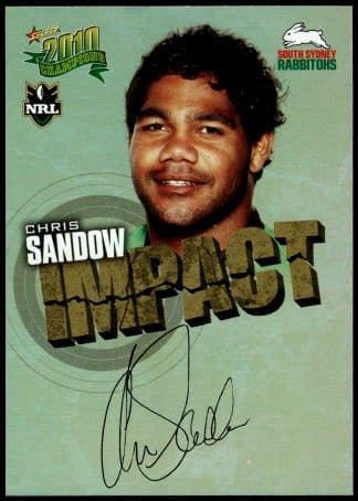 2010 NRL Champions Impact Signature - IS50 Chris Sandow South Sydney Rabbitohs
