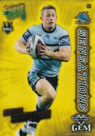 2010 NRL Champions Sensation Gem - S08 Nathan Stapleton Cronulla Sharks