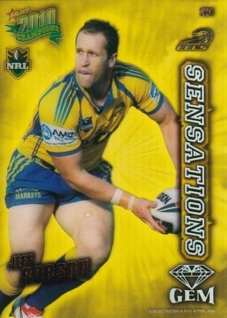 2010 NRL Champions Sensation Gem - S20 Jeff Robson Parramatta Eels