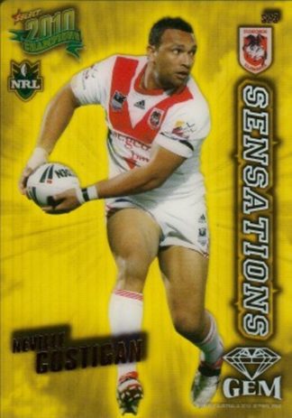 2010 NRL Champions Sensation Gem - S23 Neville Costigan St George Dragons