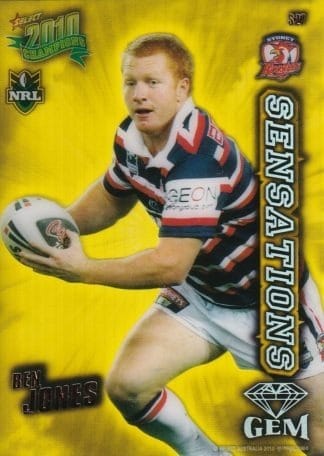 2010 NRL Champions Sensation Gem - S27 Ben Jones Sydney Roosters