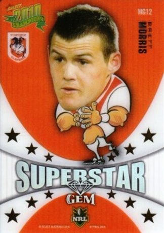 2010 NRL Champions Superstar Gem - MG12 Brett Morris St George Dragons