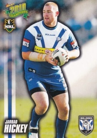 2010 NRL Champions Common Card - Base 021 Jarrad Hickey Canterbury Bulldogs