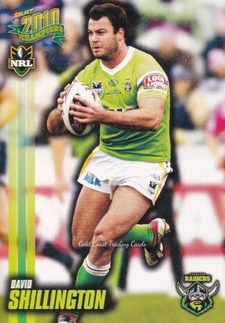 2010 NRL Champions Common Card - Base 038 David Shillington Canberra Raiders