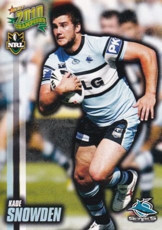 2010 NRL Champions Common Card - Base 049 Kade Snowden Cronulla Sharks