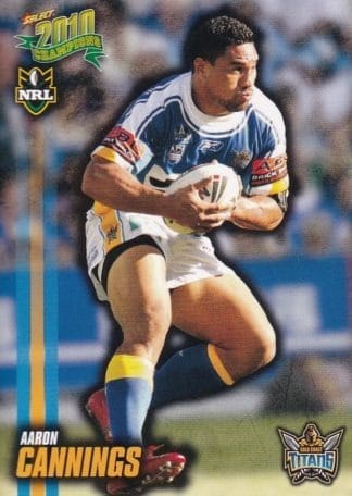 2010 NRL Champions Common Card - Base 055 Aaron Cannings Gold Coast Titans