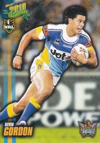 2010 NRL Champions Common Card - Base 057 Kevin Gordon Gold Coast Titans