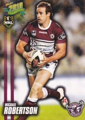 2010 NRL Champions Common Card - Base 072 Michael Robertson Manly Sea Eagles