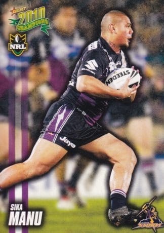 2010 NRL Champions Common Card - Base 084 Sika Manu Melbourne Storm