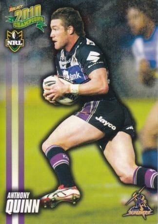2010 NRL Champions Common Card - Base 085 Anthony Quinn Melbourne Storm